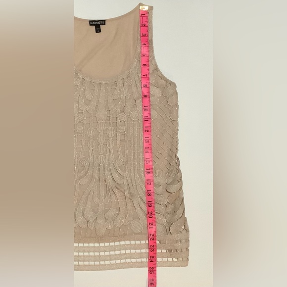 EXPRESS Lace Tank Top/Beige, Size Small - Picture 7 of 7